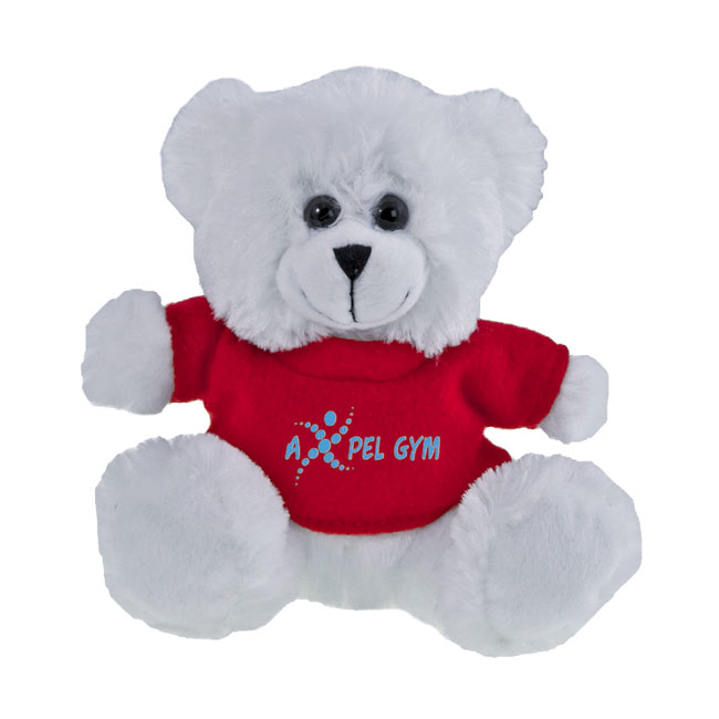 Promotional Garrett White bear with t-shirt - GP20268
