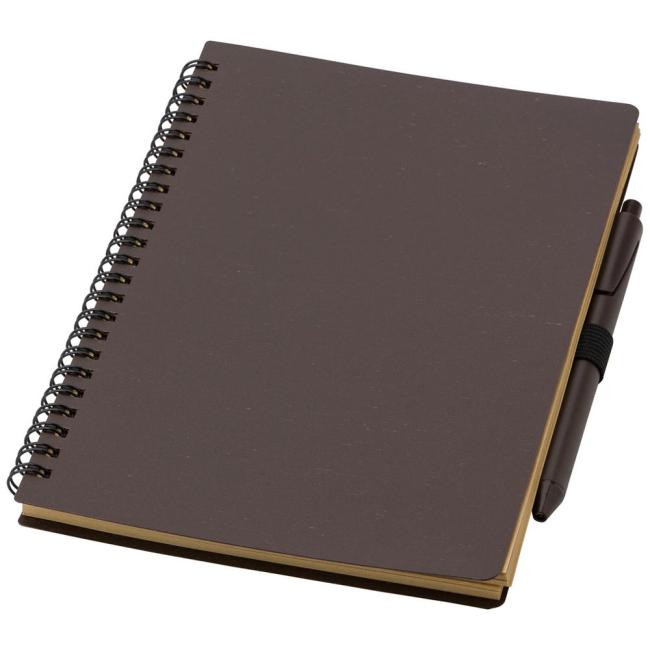 Promotional Coffee fibre A5 notebook with ball pen - GP50236