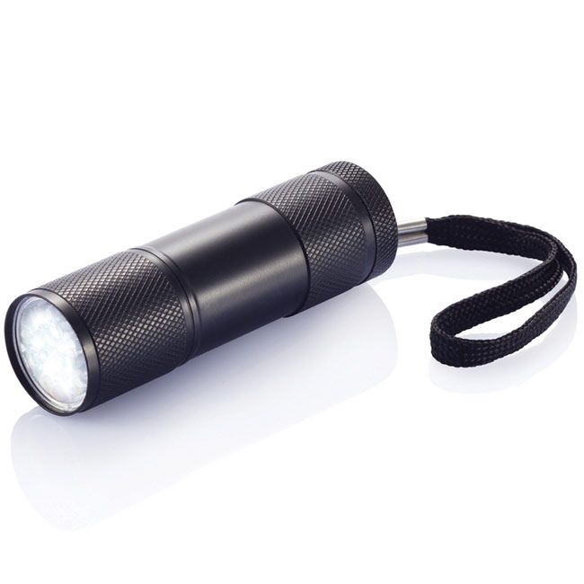Promotional Aluminium LED torch with strap - GP55771