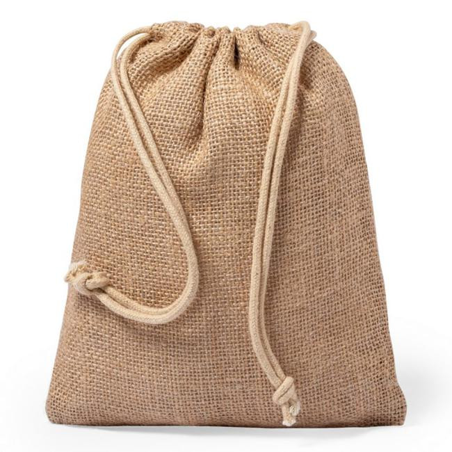 Promotional Small jute drawstring bag - GP56826