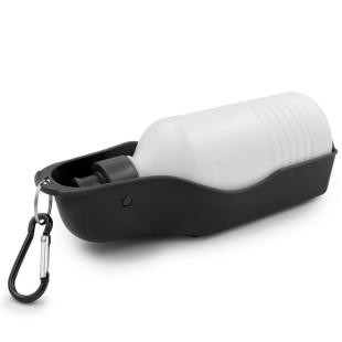 Promotional Travel bottle 250 ml for dog, water bowl with carabiner | Maud - GP50020