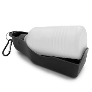 Promotional Travel bottle 250 ml for dog, water bowl with carabiner | Maud - GP50020