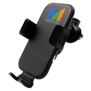 Promotional Mobile phone holder for car, wireless charger 15W | Skyler - GP50050