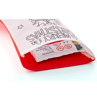 Promotional Christmas stocking for colouring, crayons - GP50067