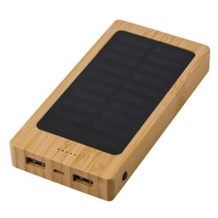 Promotional Bamboo power bank 8000 mAh, solar charger - GP50136
