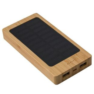 Promotional Bamboo power bank 8000 mAh, solar charger - GP50136