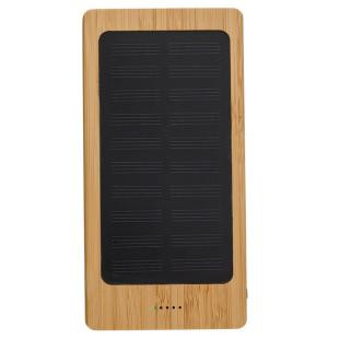 Promotional Bamboo power bank 8000 mAh, solar charger - GP50136