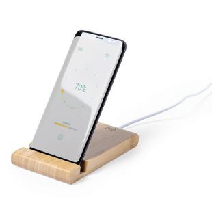 Promotional Bamboo wireless charger 5W, phone/tablet stand - GP50157