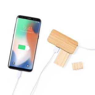 Promotional Bamboo USB hub 2.0 with USB type C - GP50199