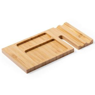 Promotional Bamboo desk organizer phone stand - GP50228