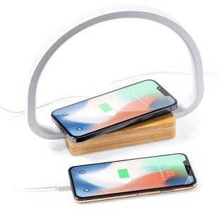 Promotional Desk lamp, bamboo wireless charger 10W - GP50270