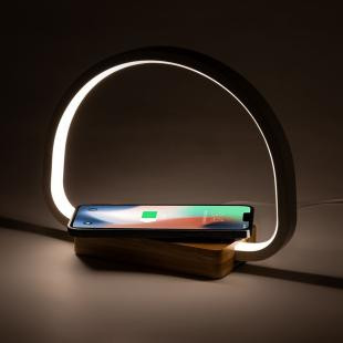 Promotional Desk lamp, bamboo wireless charger 10W - GP50270