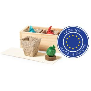Promotional Wooden pot, coriander, parsley and basil seeds - GP50595