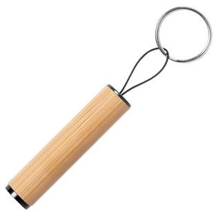 Promotional Bamboo LED light keyring