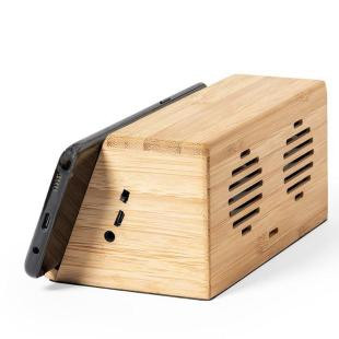 Promotional Bamboo wireless speaker/charger 10W - GP58312
