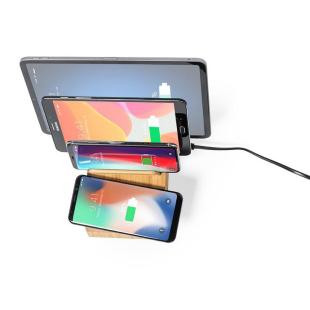 Promotional Bamboo wireless charger, phone/tablet stand - GP58334