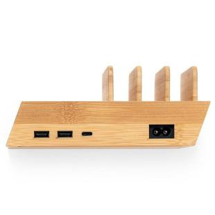 Promotional Bamboo wireless charger, phone/tablet stand - GP58334