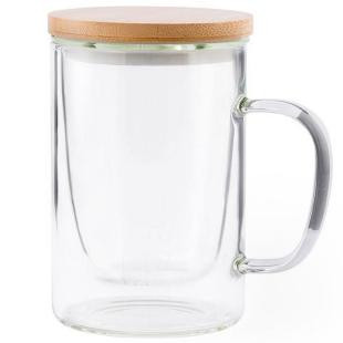 Promotional Glass mug 450 ml with infuser