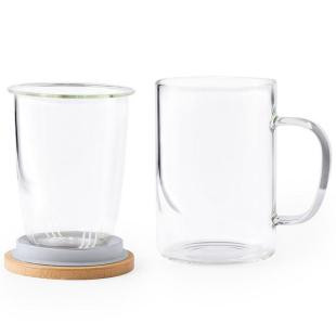 Promotional Glass mug 450 ml with infuser - GP59387